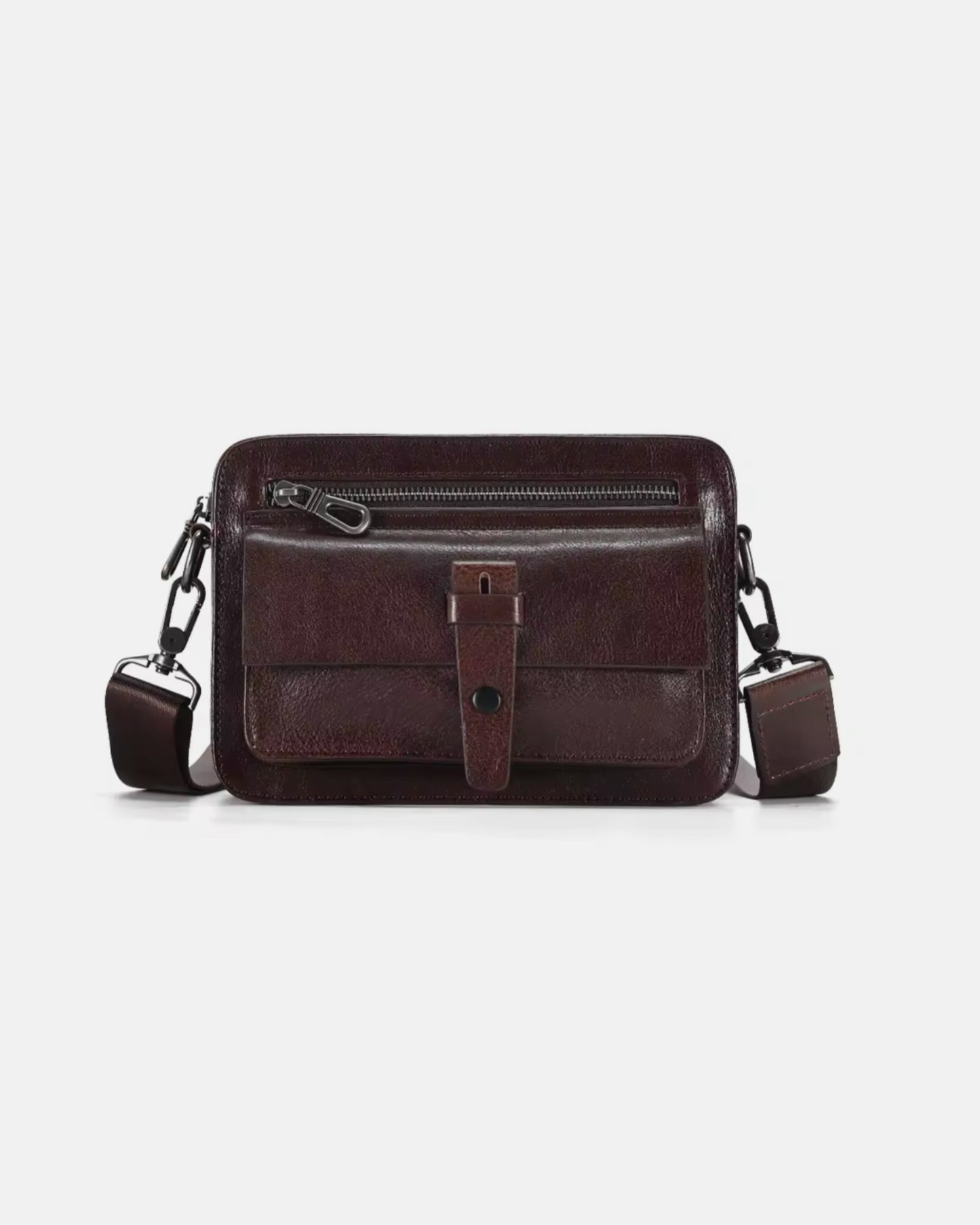 Men's leather shoulder bag