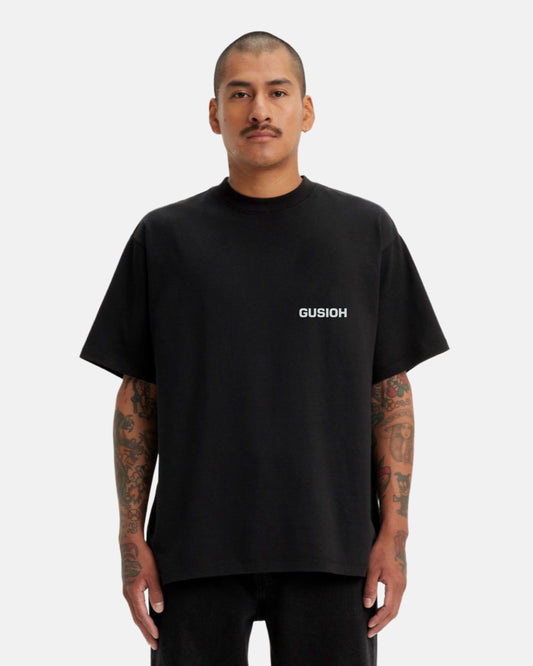 Gusioh texte logo oversized tee